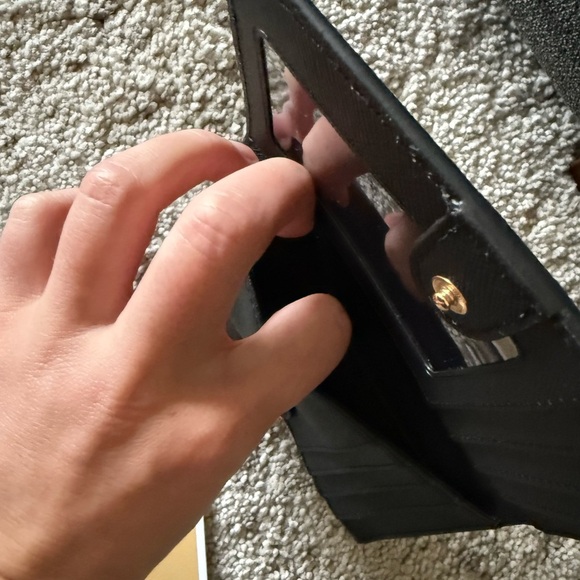 Michael Kors Black Leather Wallet with Gold Accents - Picture 4 of 5